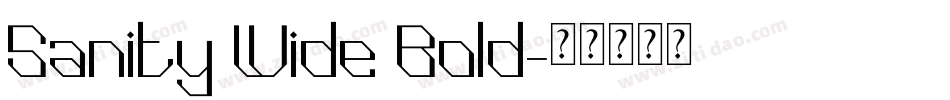 Sanity Wide Bold字体转换